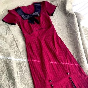 Stop Staring! Wine red, vintage style wiggle dress